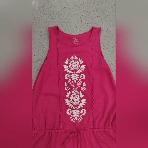 -1989 Place Girls M 7/8 PINK Floral DRESS Casual Tank Dress - Picture 9 of 9